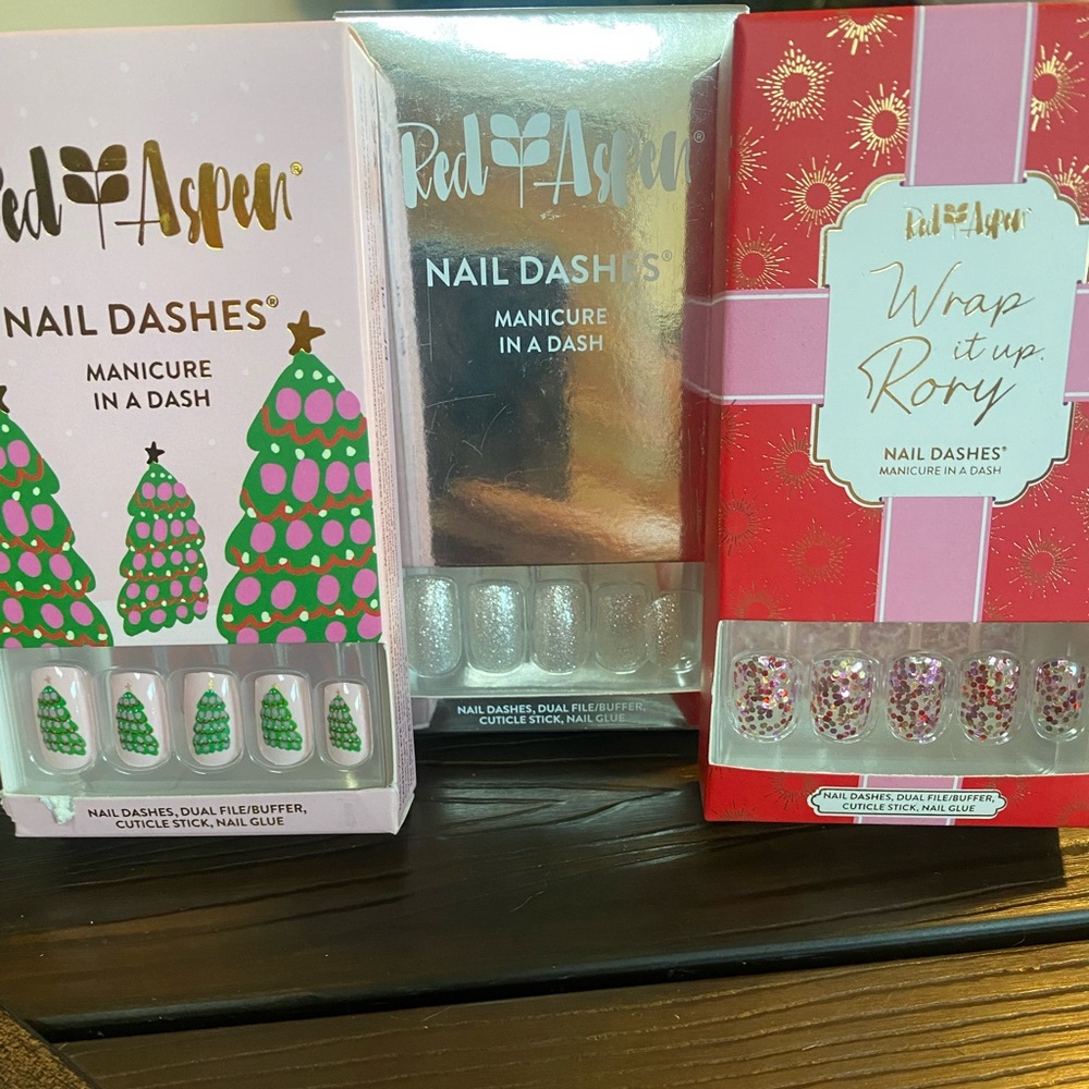 Nail Dashes, 3 sets. Brand new in boxes.